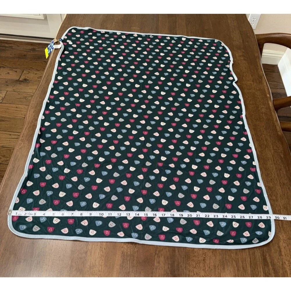 Kickee Pants Bamboo Swaddling Blanket Green Stretch Soft Newborn Baby Unisex NWT